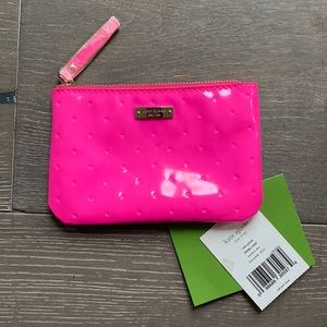Kate Spade hot pink leather coin purse